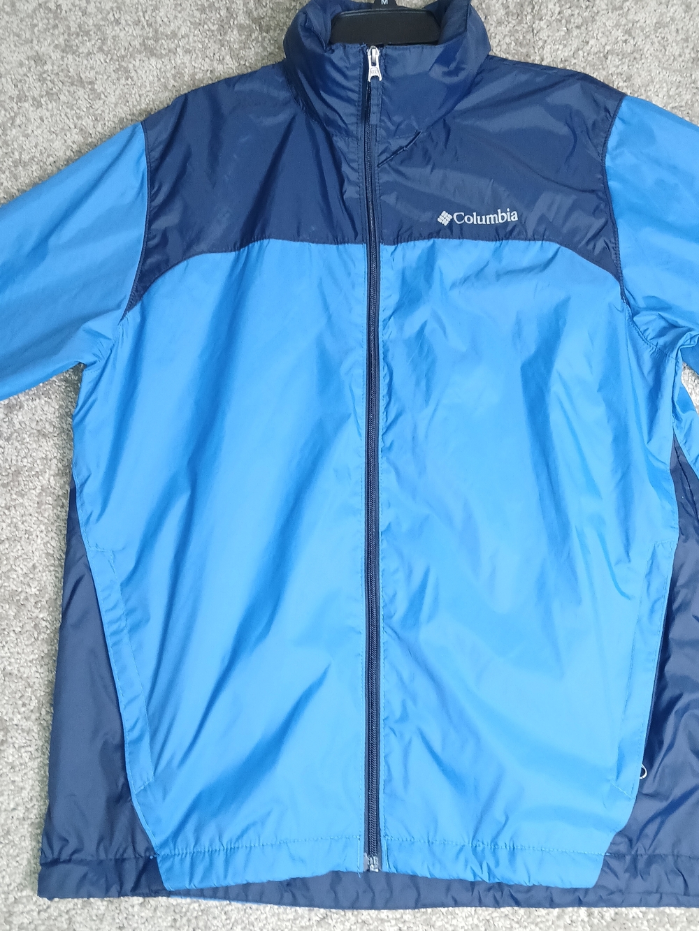 Columbia Men's Blue Two-Tone Windbreaker Jacket - Medium